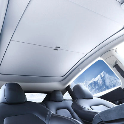 Retractable Glass Roof Sunshade for Tesla Model Y Juniper (UPF50+ Heat & UV Protection)