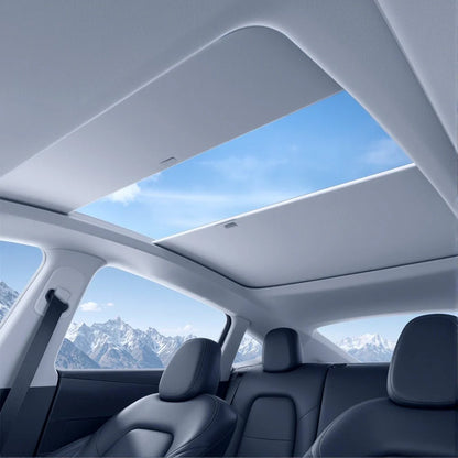 Retractable Glass Roof Sunshade for Tesla Model Y Juniper (UPF50+ Heat & UV Protection)