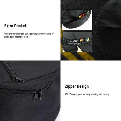 18” & 19” Wheel Cover Storage Bag for Tesla Model 3/Y (2017–Present) – Waterproof Hub Cap Carrying Case with 4 Compartments & Handle
