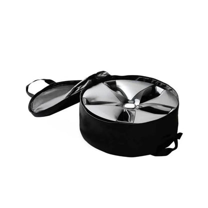 18” & 19” Wheel Cover Storage Bag for Tesla Model 3/Y (2017–Present) – Waterproof Hub Cap Carrying Case with 4 Compartments & Handle