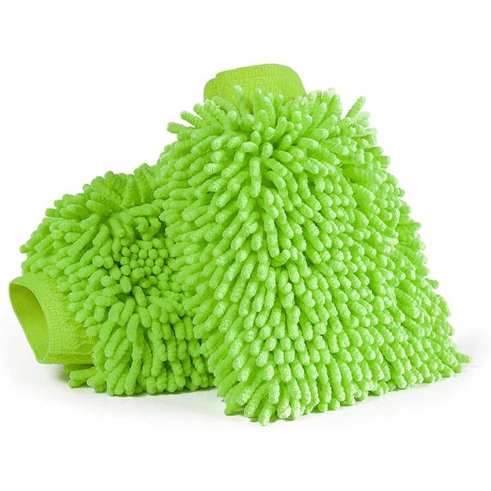 2PCS Premium Chenille Microfiber Car Wash Gloves for Tesla Model X/Y/S/3 – Scratch-Free Coral Velvet Cleaning Mitts