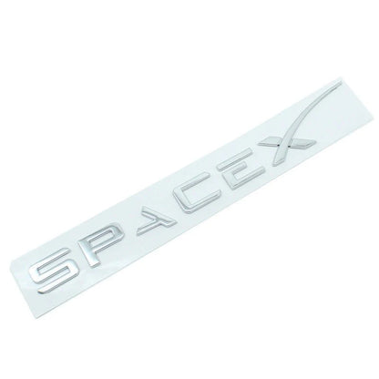 3D Metal SpaceX Emblem Trunk Badge for Tesla Model 3/Y/S/X – Premium Rear Letter Sticker with Strong 3M Adhesive