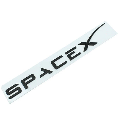 3D Metal SpaceX Emblem Trunk Badge for Tesla Model 3/Y/S/X – Premium Rear Letter Sticker with Strong 3M Adhesive