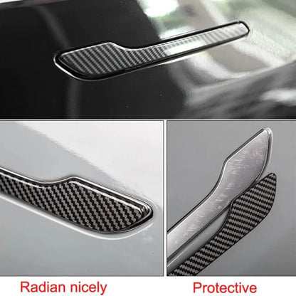 ABS Carbon Fiber Door Handle Cover Wrap Kit for Tesla Model 3/Y (2021-Present) – Scratch-Resistant Trim, 4-Piece Set by X-Auto