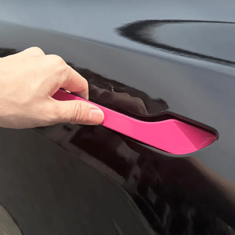 ABS Carbon Fiber Door Handle Cover Wrap Kit for Tesla Model 3/Y (2021-Present) – Scratch-Resistant Trim, 4-Piece Set by X-Auto