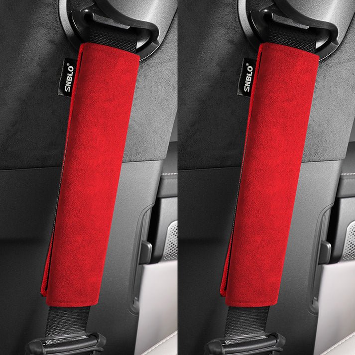 Premium Alcantara Seat Belt Shoulder Pad for Tesla Model 3, Model Y, Model S, and Model X – Soft, Breathable Seatbelt Cover with Velcro Design