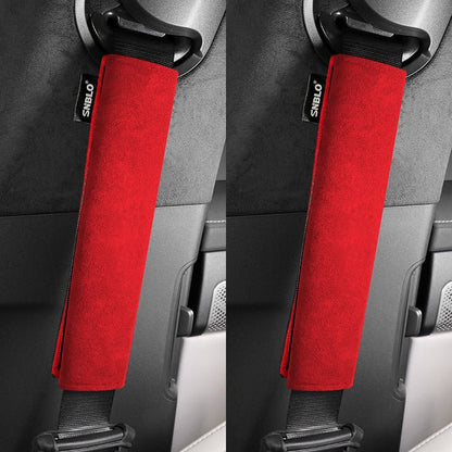 Premium Alcantara Seat Belt Shoulder Pad for Tesla Model 3, Model Y, Model S, and Model X – Soft, Breathable Seatbelt Cover with Velcro Design