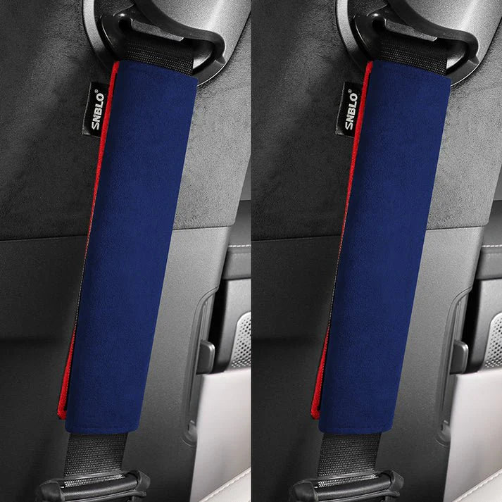 Premium Alcantara Seat Belt Shoulder Pad for Tesla Model 3, Model Y, Model S, and Model X – Soft, Breathable Seatbelt Cover with Velcro Design