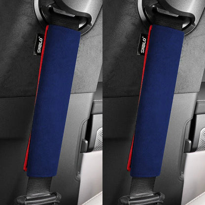 Premium Alcantara Seat Belt Shoulder Pad for Tesla Model 3, Model Y, Model S, and Model X – Soft, Breathable Seatbelt Cover with Velcro Design