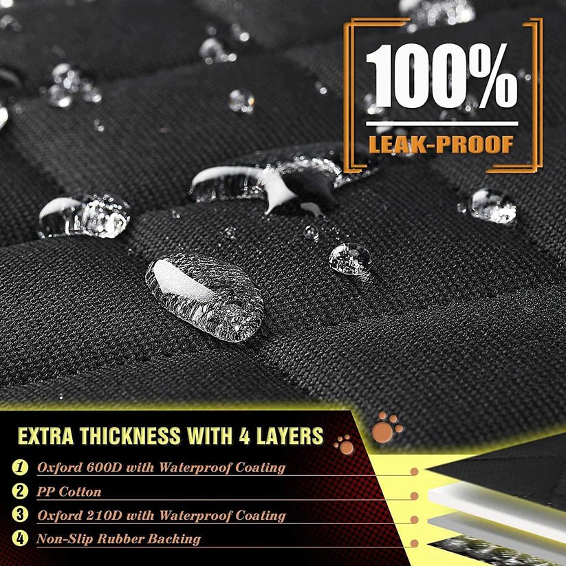 X-Auto Waterproof Back Seat Pet Cover for Tesla Model 3/Y/S/X/Cybertruck – 600D Oxford Dog Seat Protector with Side Flaps, Non-Slip Base & Easy-Clean Design