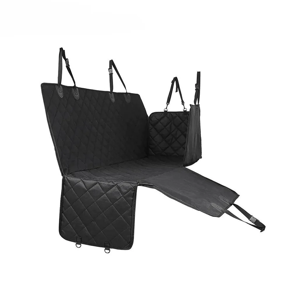 X-Auto Waterproof Back Seat Pet Cover for Tesla Model 3/Y/S/X/Cybertruck – 600D Oxford Dog Seat Protector with Side Flaps, Non-Slip Base & Easy-Clean Design