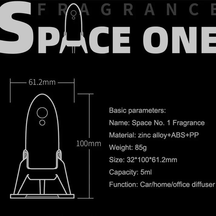 Tesla Car Air Freshener – Space One Rocket Model Perfume for Model X/Y/S/3 & Cybertruck, Alcohol-Free Aroma, Zinc Alloy & ABS