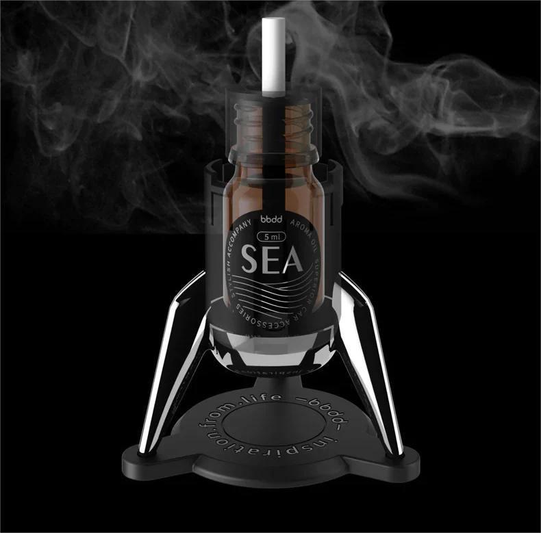 Tesla Car Air Freshener – Space One Rocket Model Perfume for Model X/Y/S/3 & Cybertruck, Alcohol-Free Aroma, Zinc Alloy & ABS