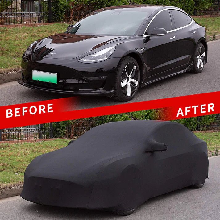 All-Weather Custom Fit Car Cover for Tesla Model 3 / Model Y / Model S / Model X – Waterproof, Sunproof, Scratch-Resistant Protection