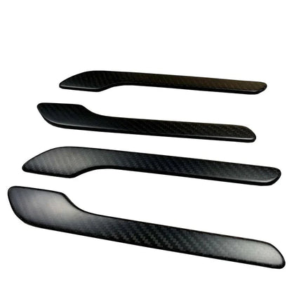 Real Carbon Fiber Door Handle Cover Trim for Tesla Model 3 & Model Y (Glossy/Matte Finish, 4PCS Set)