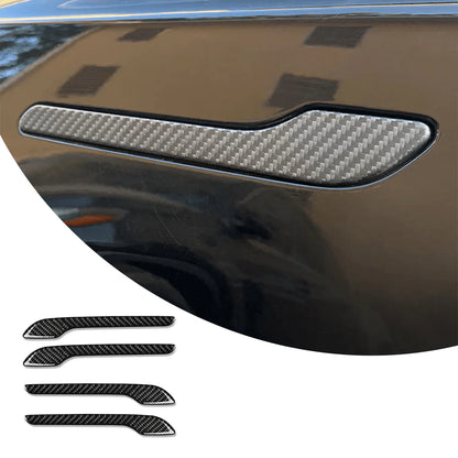 Real Carbon Fiber Door Handle Cover Trim for Tesla Model 3 & Model Y (Glossy/Matte Finish, 4PCS Set)