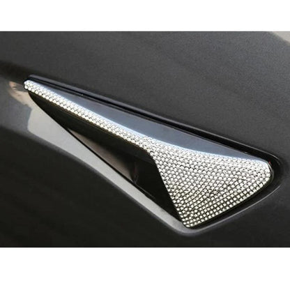 Crystal Side Marker Decoration Cover Trim for Tesla Model 3/Y (Zinc Alloy, Non-Destructive Installation, Not Compatible with Model Y Camera 4.0)