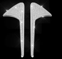 Crystal Side Marker Decoration Cover Trim for Tesla Model 3/Y (Zinc Alloy, Non-Destructive Installation, Not Compatible with Model Y Camera 4.0)