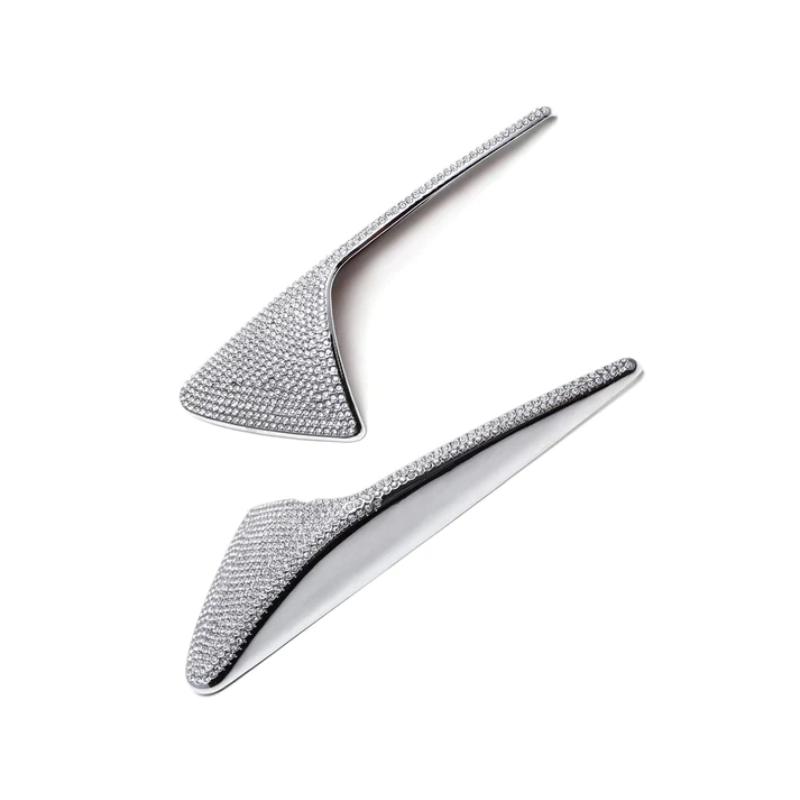 Crystal Side Marker Decoration Cover Trim for Tesla Model 3/Y (Zinc Alloy, Non-Destructive Installation, Not Compatible with Model Y Camera 4.0)