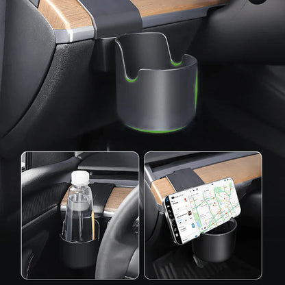 X-Auto Dashboard Cup Holder Organizer for Tesla Model 3 & Model Y (2017–2025) – Custom-Fit Drink and Storage Holder, Easy Installation