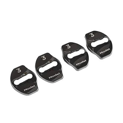 Stainless Steel Door Lock Buckle Protective Cover for Tesla Model 3 / Model Y (Scratch-Resistant, Anti-Corrosion)