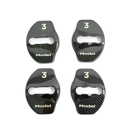 Stainless Steel Door Lock Buckle Protective Cover for Tesla Model 3 / Model Y (Scratch-Resistant, Anti-Corrosion)