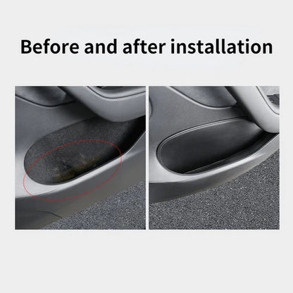 Premium Door Slot Protective Pad for Tesla Model Y 2020–2025 | Nappa Leather Door Storage Liner Inserts