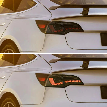 Dragon Scale LED Tail Lights for Tesla Model 3 & Model Y (Sequential Turn Signal, Plug-and-Play Upgrade)