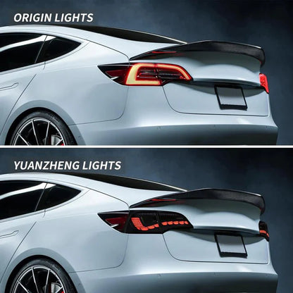 Dragon Scale LED Tail Lights for Tesla Model 3 & Model Y (Sequential Turn Signal, Plug-and-Play Upgrade)