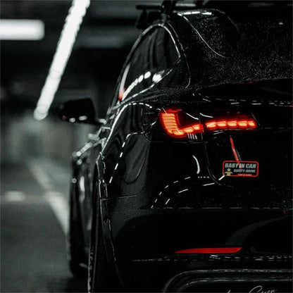 Dragon Scale LED Tail Lights for Tesla Model 3 & Model Y (Sequential Turn Signal, Plug-and-Play Upgrade)