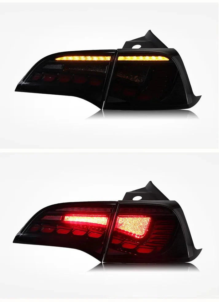 Dragon Scale LED Tail Lights for Tesla Model 3 & Model Y (Sequential Turn Signal, Plug-and-Play Upgrade)