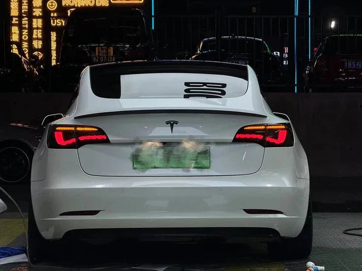 Dragon Scale LED Tail Lights for Tesla Model 3 & Model Y (Sequential Turn Signal, Plug-and-Play Upgrade)