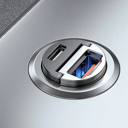 Fast USB Car Charger Adapter for Tesla Model 3/Y/S/X – 30W PD & QC 3.0 Dual Port Super Fast Charging