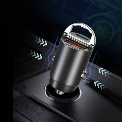 Fast USB Car Charger Adapter for Tesla Model 3/Y/S/X – 30W PD & QC 3.0 Dual Port Super Fast Charging