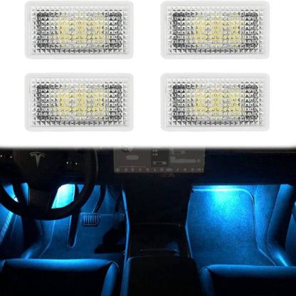 Footwell Ambient LED Interior Light Kit for Tesla Model 3/Y/S/X (Pack of 4) – Plug & Play Upgrade Replacement Light for Footwell & Glove Box