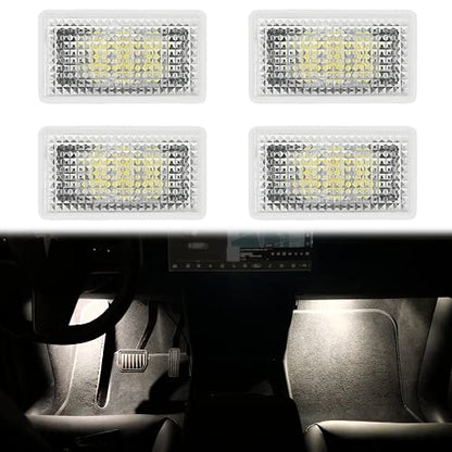 Footwell Ambient LED Interior Light Kit for Tesla Model 3/Y/S/X (Pack of 4) – Plug & Play Upgrade Replacement Light for Footwell & Glove Box