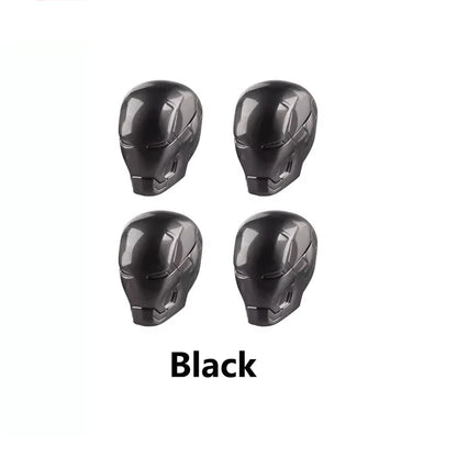 Iron Man Tire Valve Stem Caps for Tesla Model 3/Y/S/X (4pcs) | Zinc Alloy Air Valve Covers | Dustproof, Waterproof, Leak-Proof Wheel Accessories by X-Auto