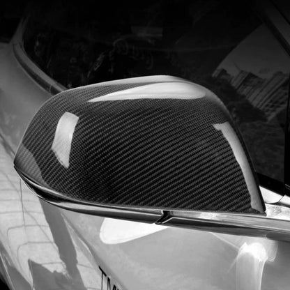 Real Carbon Fiber Mirror Covers Replacement for Tesla Model 3/Y – Lightweight, Durable Side Mirror Cap Protection, Gloss & Matte Options