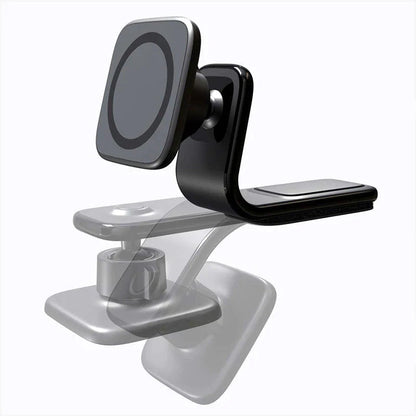 TESEVO Multi-Angle Magnetic Phone Mount for Tesla Model 3/Y — Center-Screen Phone Holder, 360° Rotation, Fold-Away Arm