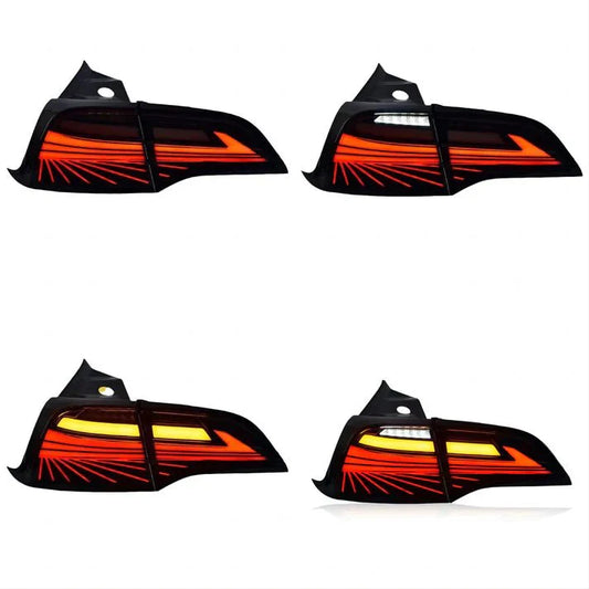 Phantom Sequential LED Tail Lights for Tesla Model 3 & Model Y (2PCS) – Plug & Play Replacement with Dynamic Running Horse Effect