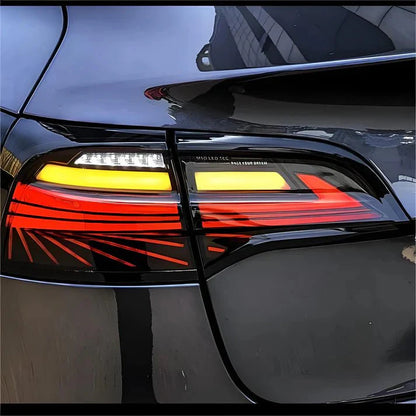 Phantom Sequential LED Tail Lights for Tesla Model 3 & Model Y (2PCS) – Plug & Play Replacement with Dynamic Running Horse Effect
