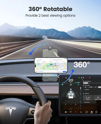X-Auto Wireless Magnetic Phone Mount with MagSafe Charging for Tesla Model 3/Y/S/X/Cybertruck