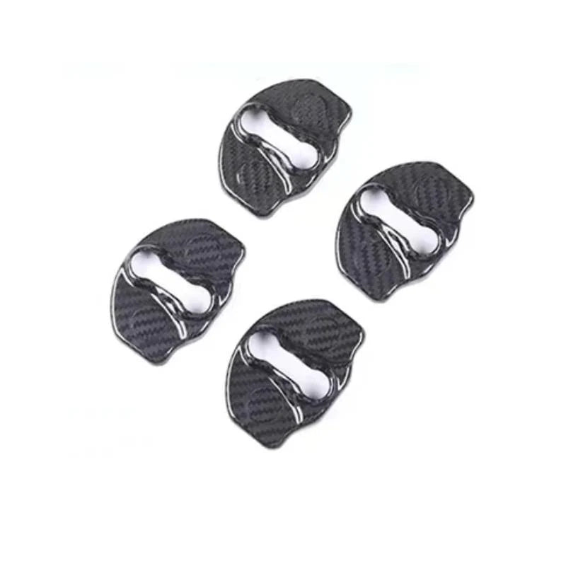 Real Carbon Fiber Door Lock Cover Trim for Tesla Model 3 & Model Y (4PCS) – Premium Protection & Sleek Upgrade