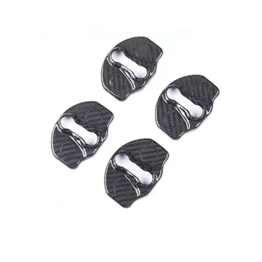 Real Carbon Fiber Door Lock Cover Trim for Tesla Model 3 & Model Y (4PCS) – Premium Protection & Sleek Upgrade