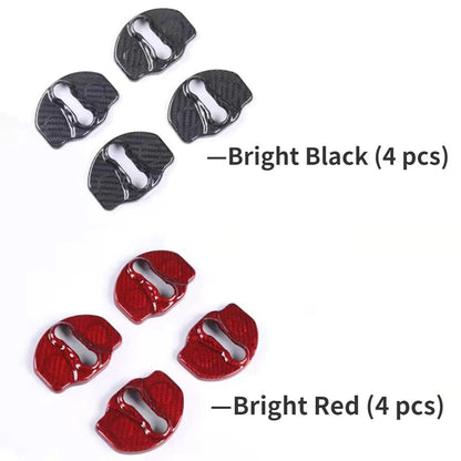 Real Carbon Fiber Door Lock Cover Trim for Tesla Model 3 & Model Y (4PCS) – Premium Protection & Sleek Upgrade