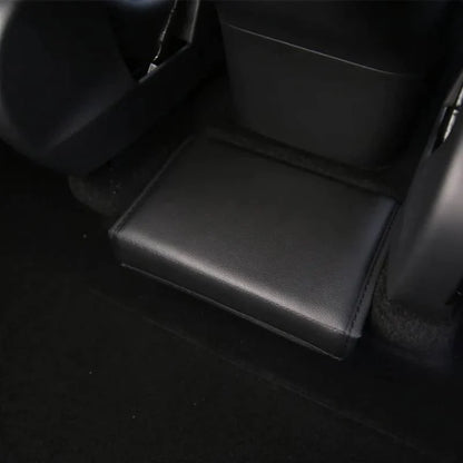 Rear Center Storage Box for Tesla Model Y 2020–2025 | Foldable Leather Organizer Between Rear Seats