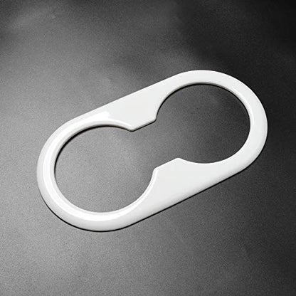 X-Auto Rear Seat Cup Holder Trim Cover for Tesla Model 3 & Model Y – ABS Decorative Frame Protector (Scratch & Dust Resistant)