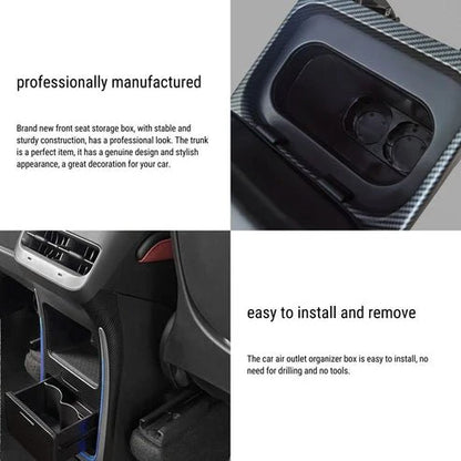 Rear Retrofit Storage Box for Tesla Model Y (2020-2025) – Durable ABS Hidden Organizer, Easy Installation, OEM-Style Fit