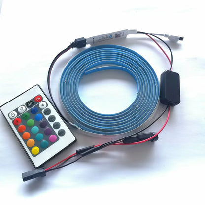 RGB LED Frunk Light Strip for Tesla Model X/Y/S/3 – Custom Ambient Lighting Kit with Remote or Button Control, Multi-Color Effects