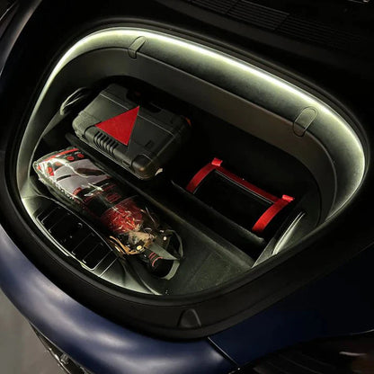 RGB LED Frunk Light Strip for Tesla Model X/Y/S/3 – Custom Ambient Lighting Kit with Remote or Button Control, Multi-Color Effects